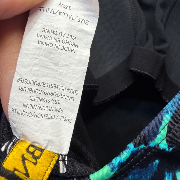 BN Classic Teal Blue Leopard Print Swim Dress One Piece Swimsuit Plus Size 18W - Picture 4 of 8